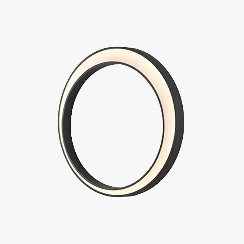Udendørs væglampe i metal med akrylskærm i ringform, Aria