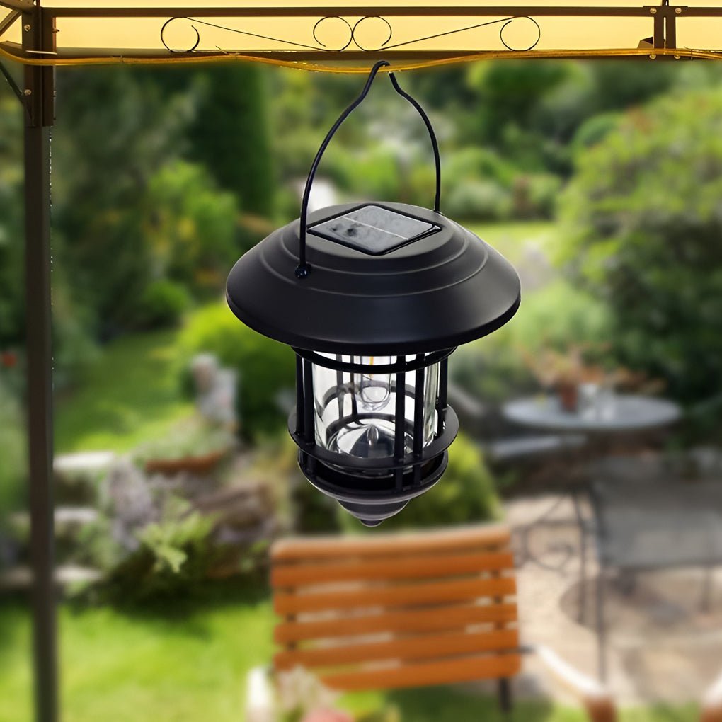 Industrial Solar LED Outdoor Wall Lamp, Aluminum And Glass Design