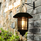 Industrial Solar LED Outdoor Wall Lamp, Aluminum And Glass Design