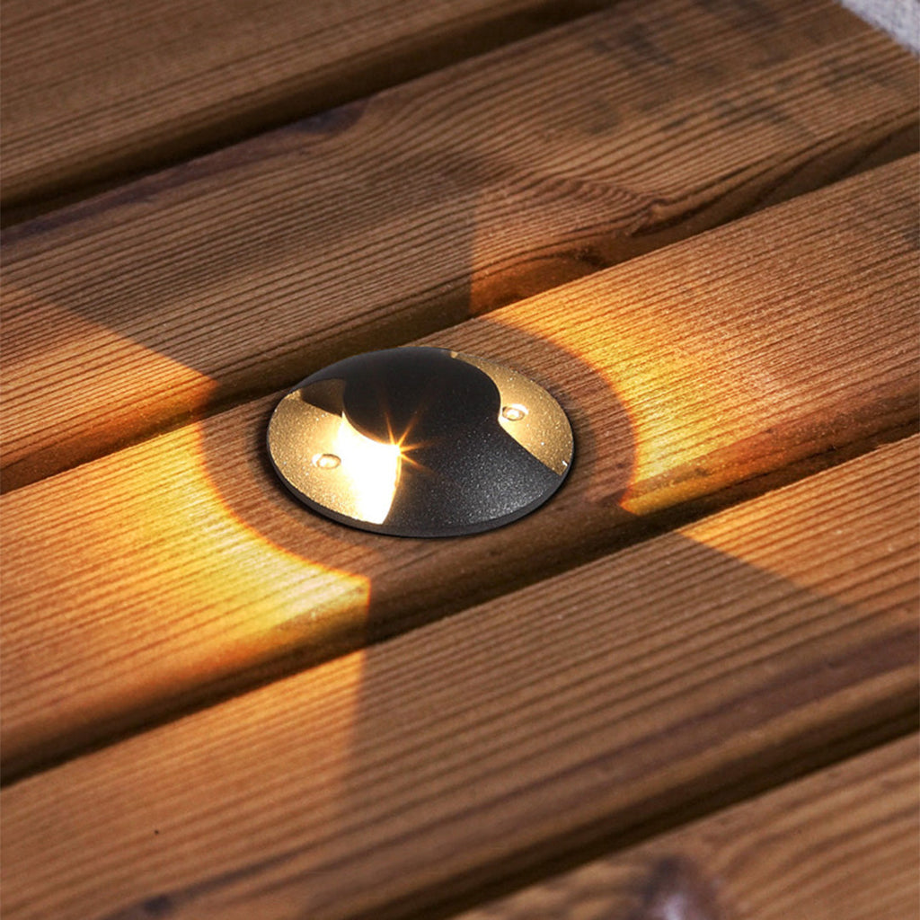 Brønnlys med nedgravd sideutstrålende LED, Lun aluminiumarmatur