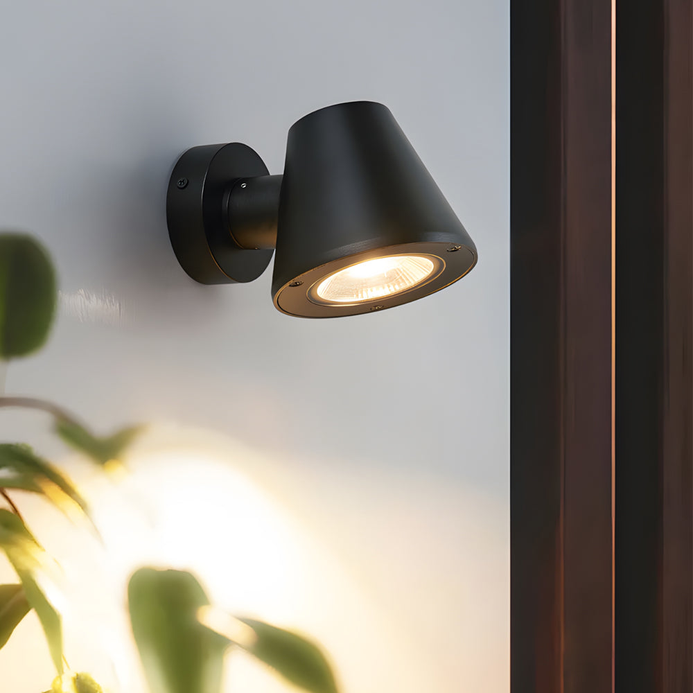 Wyman aluminium LED utendørs veggspotlight, langtrekkende stråle