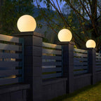 Luz de Poste Exterior Redonda em Forma de Lua, Design de Bola em Resina Belle