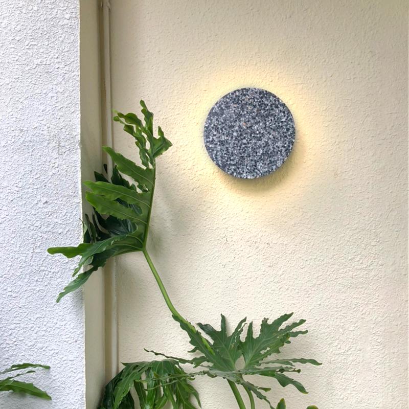 Luz de Parede Exterior Terrazzo Disc, LED à Prova de Água