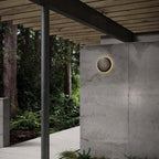 Applique murale extérieure métallique circulaire Olga, design LED à trous d’épingle