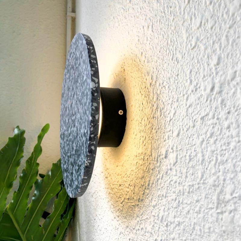 Luz de Parede Exterior Terrazzo Disc, LED à Prova de Água