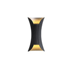 Applique murale extérieure Sunshine en aluminium et verre, lumière LED haut-bas