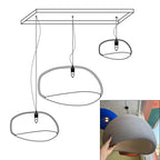 Wabi-sabi organic chandelier with cascading organic forms