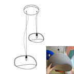 Wabi-sabi organic chandelier combination shown lit warmly