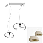 Wabi-sabi organic chandelier with cascading organic forms