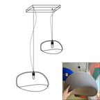 Wabi-sabi organic chandelier combination casting soft shadows
