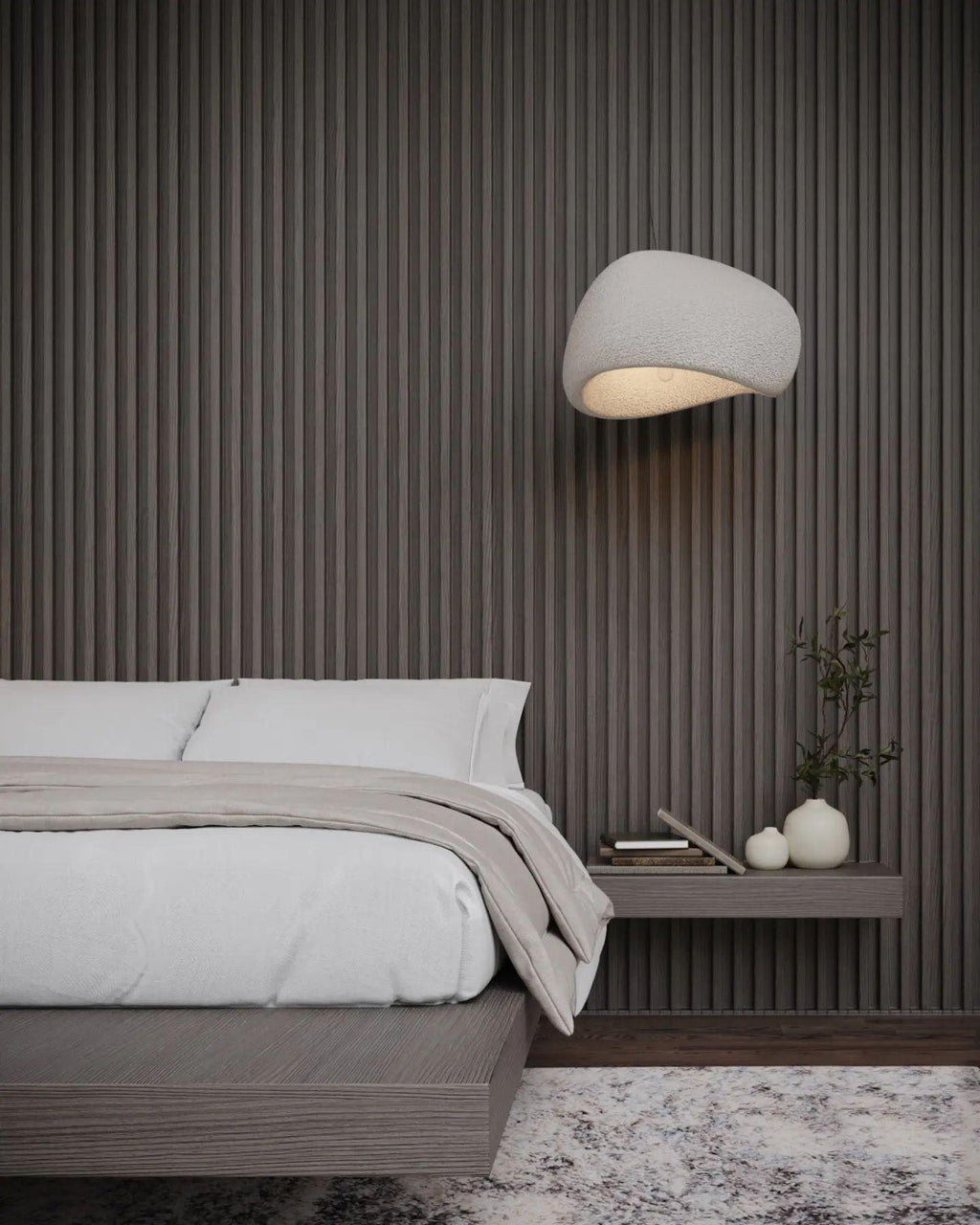 Pendant Light, Nubia Cloud Sphere, Polystyrene Shade, E26 LED