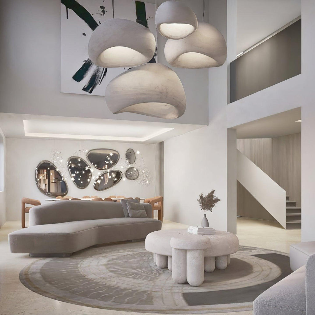 Pendant Light, Nubia Cloud Sphere, Polystyrene Shade, E26 LED
