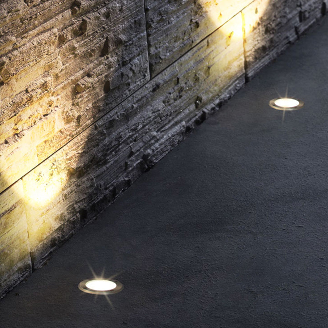 Inground Outdoor Lights, Primrose Minimalist Aluminum Step Fixture
