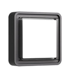 Arandela Exterior Quadrada em Alumínio Preto, LED Branco Quente 12W