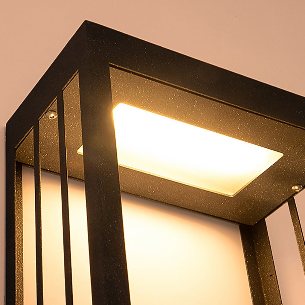 Luz de Varanda Exterior Solar com Paisagem Montanhosa, Lâmpada de Parede em Aço Inoxidável Selna
