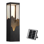 Luz de Varanda Exterior Solar com Paisagem Montanhosa, Lâmpada de Parede em Aço Inoxidável Selna