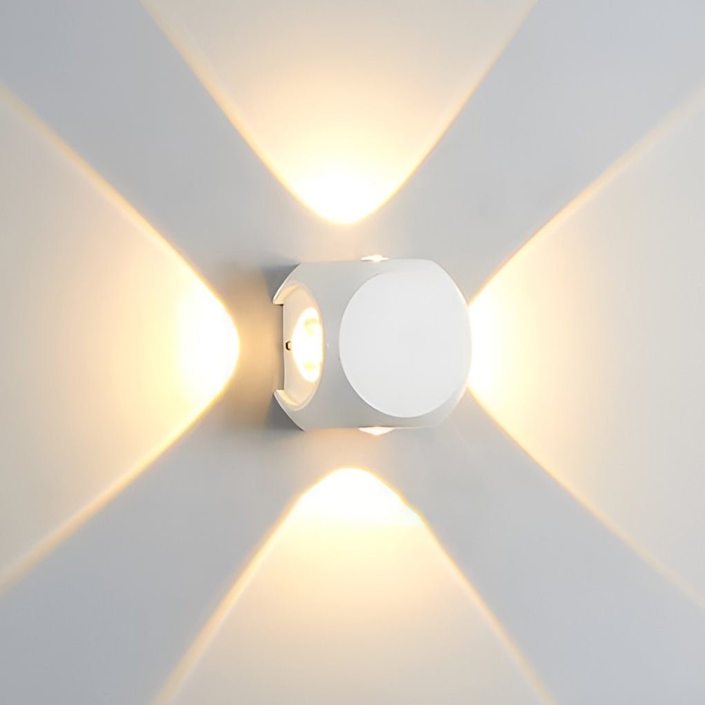 To-hodet eller fire-hodet aluminium utendørs vegglampe, IP65-klassifisert
