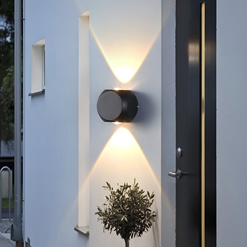 To-hodet eller fire-hodet aluminium utendørs vegglampe, IP65-klassifisert