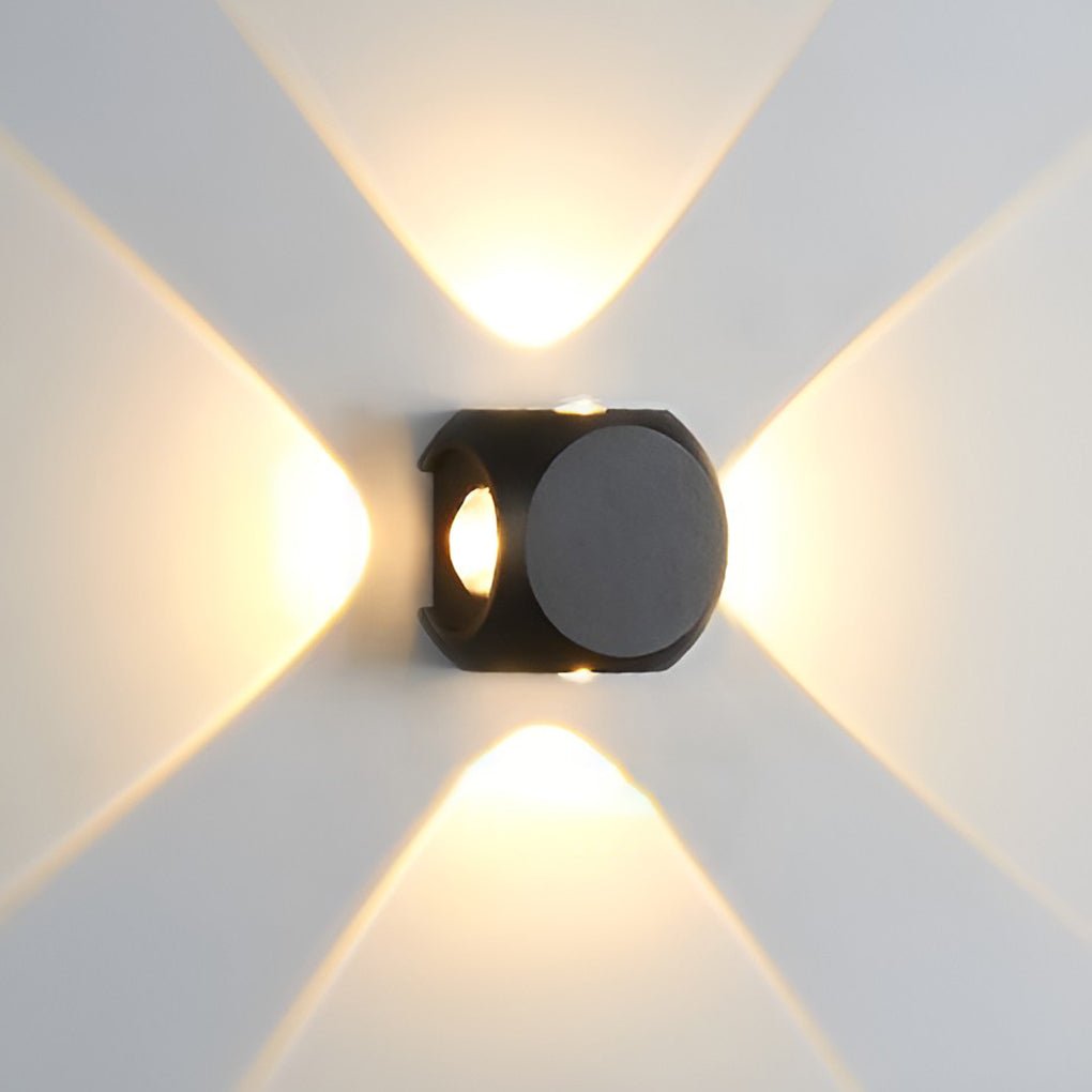 To-hodet eller fire-hodet aluminium utendørs vegglampe, IP65-klassifisert