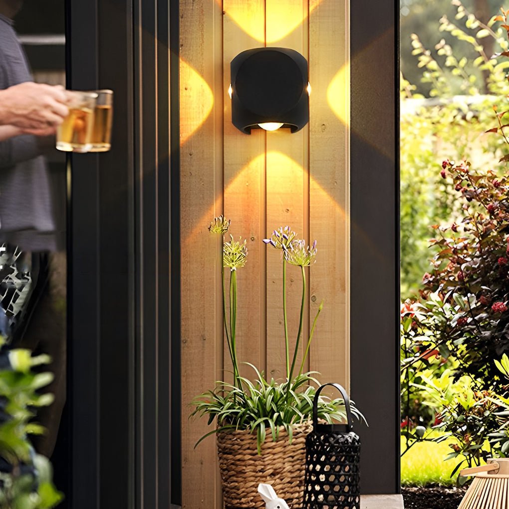 To-hodet eller fire-hodet aluminium utendørs vegglampe, IP65-klassifisert