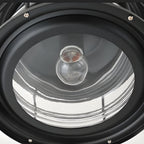 Iron And Glass Flush Mount Ceiling Light For Balcony, Sunroom