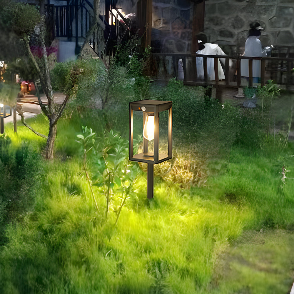 Solar Outdoor Lawn Light, Motion-Sensor Stake With Tri-Colour Or Edison LED