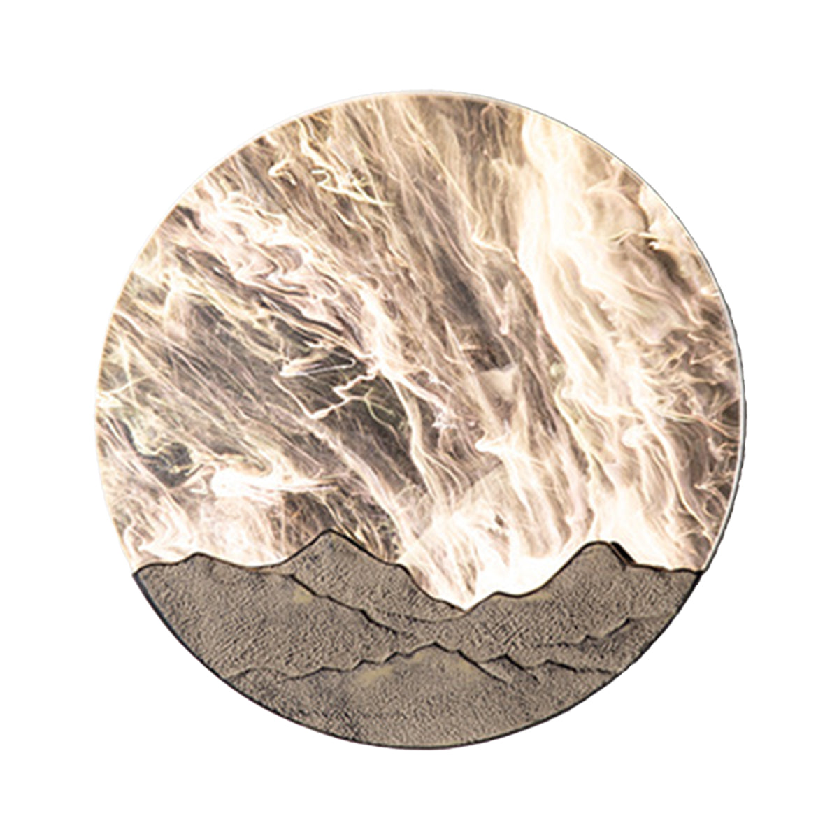 Aplique de Parede Exterior em Resina com Brilho LED Quente, Design Beauty Sunrise
