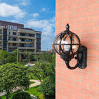 Outdoor Pillar Light, Cast Aluminum With Clear Glass Shade