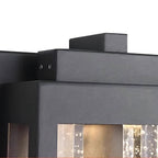 Crystal-Shade aluminium udendørs væglampe, varm hvid LED