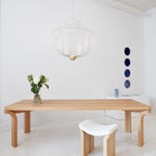 Wirework pendant light shown in a contemporary interior
