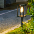 Solar Outdoor Lawn Light, Motion-Sensor Stake With Tri-Colour Or Edison LED