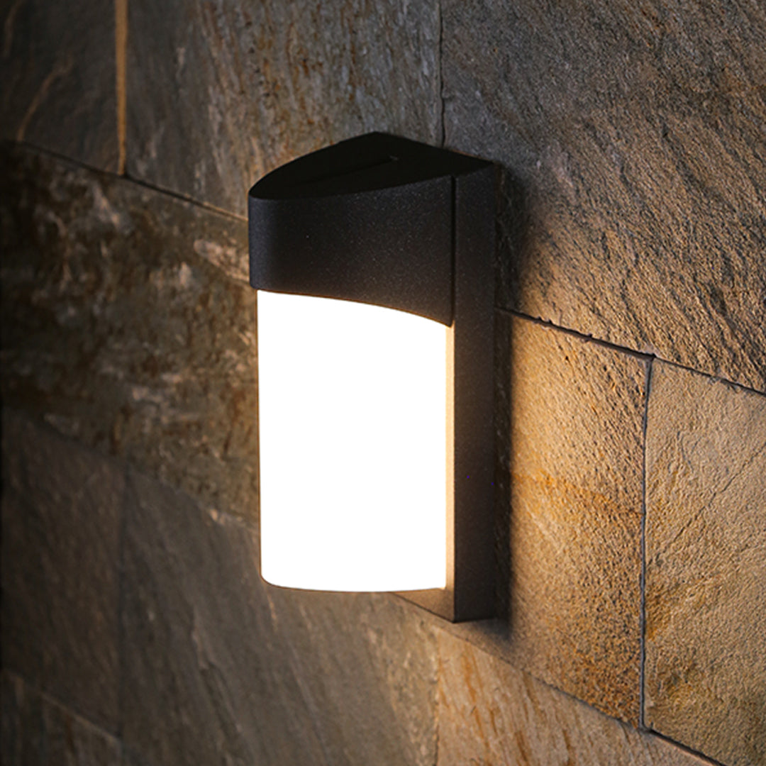 Laurce Nordic LED udendørs væglampe, sort aluminium, OSRAM-chip