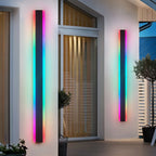 United lineært LED-udendørs væglampe, 60–240 cm, dæmpbar RGB og varm hvid