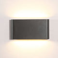 Luz de Parede para Alpendre de Perfil Baixo com Feixes LED para Cima e para Baixo, Abajur de Vidro Transparente