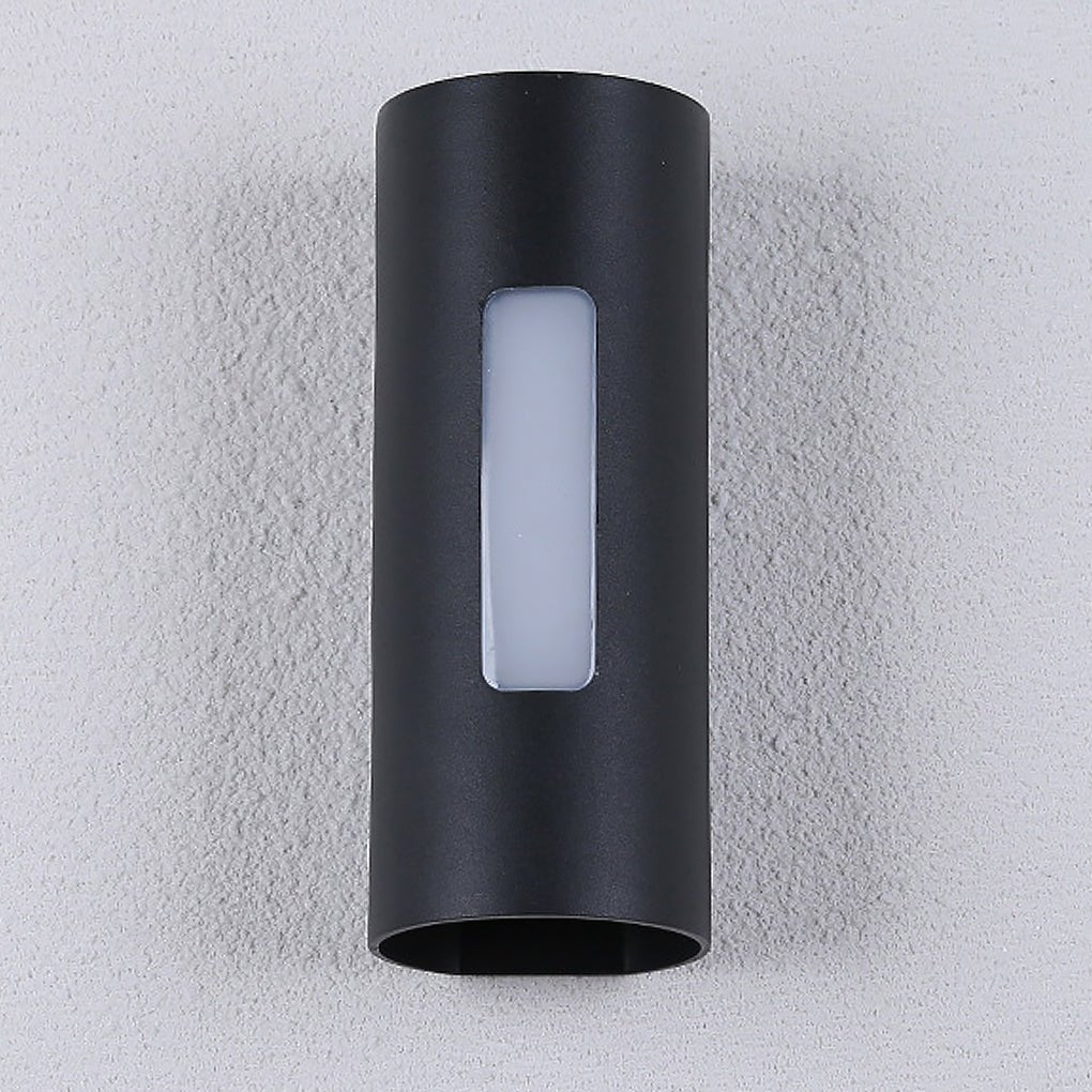 Utendørs vegglampe, minimalistisk aluminiumsdesign med varm LED-glød