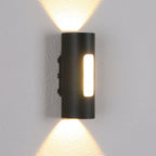 Utendørs vegglampe, minimalistisk aluminiumsdesign med varm LED-glød