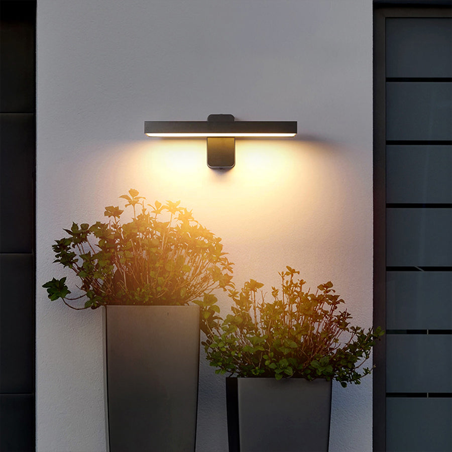 Adjustable LED Outdoor Wall Light, Black Aluminum, IP65 Rated