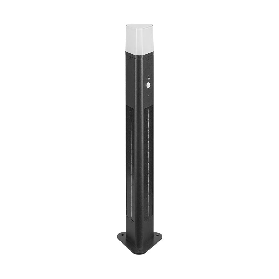 Solar LED Bollard Light With Motion Sensor, 3-Step Warm White