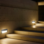 Morga Square Recessed Outdoor Step Light, Black Aluminum Finish