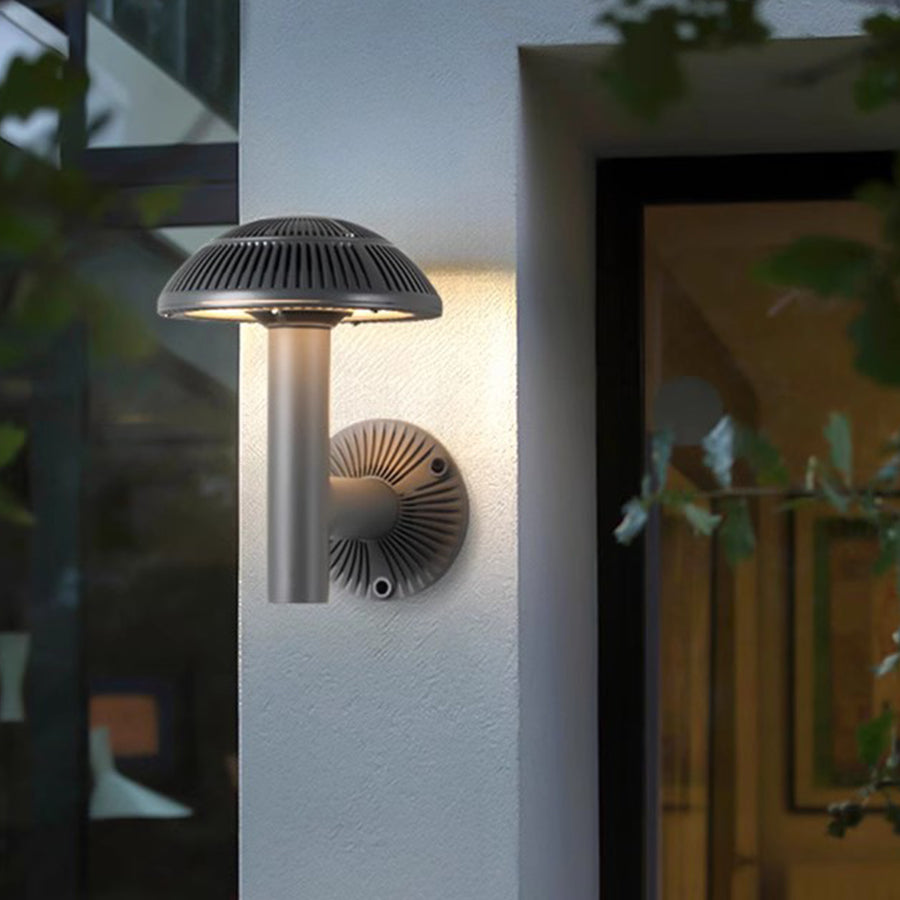 Luz de Paisagem em Forma de Cogumelo, Luminária LED de Alumínio para Parede ou Jardim