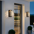 Emery Wall Light For Outdoors, Rectangular Design With Water-Drop Glass Shade