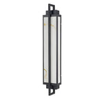 Applique murale extérieure finition marbre, lumière LED Gifed en noir mat