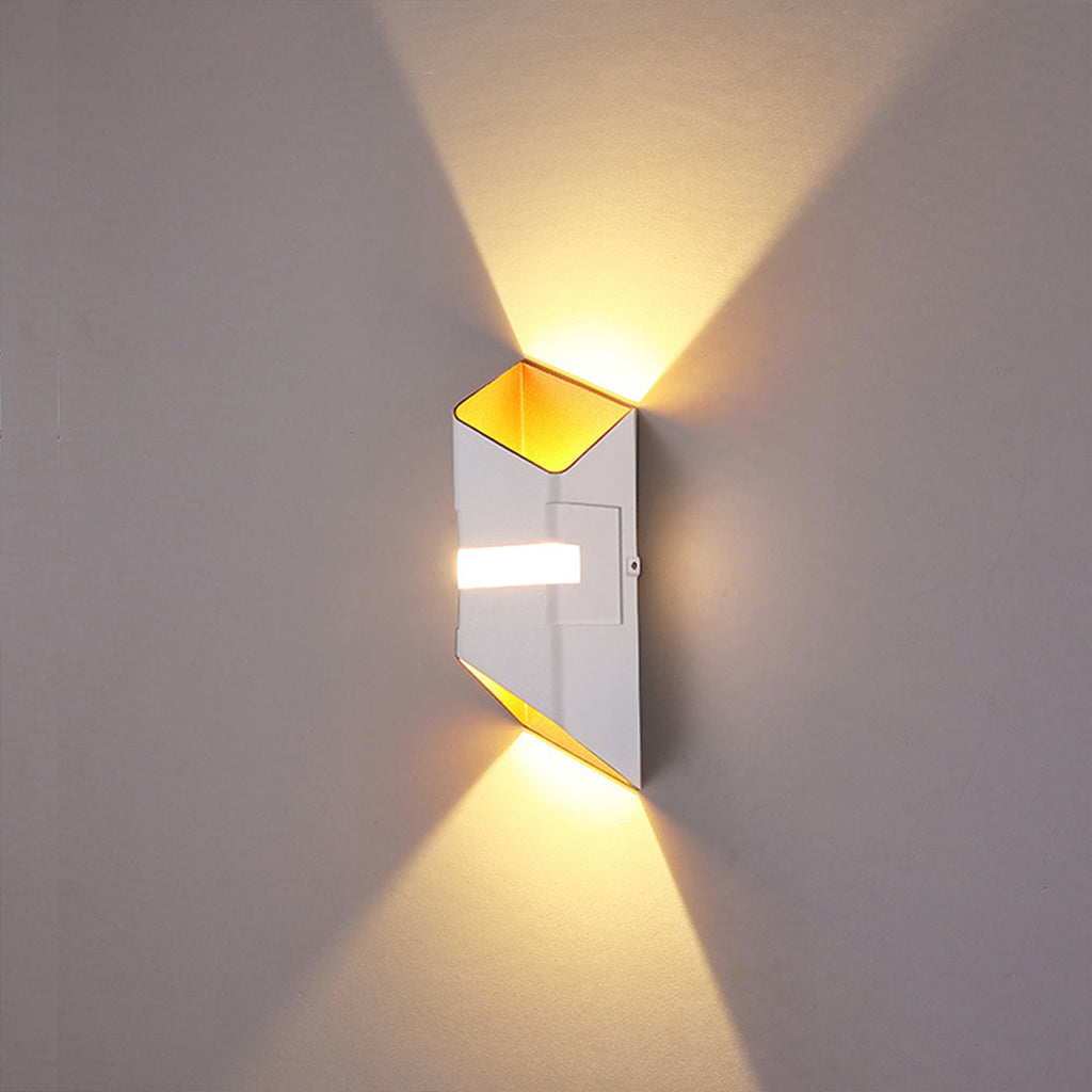 Luz de Parede LED de Sal, Corpo de Alumínio em Tubo Quadrado com Feixe para Cima e para Baixo