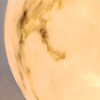 Gle Moon-Shaped Faux Marble Globe Pillar Light for Gardens