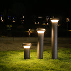 Kuppelformet LED-pollarlys i støpt aluminium for hageganger