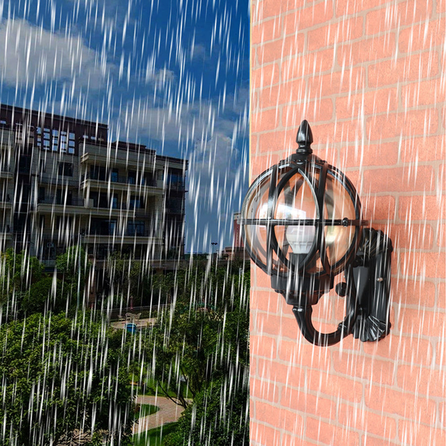 Outdoor Pillar Light, Cast Aluminum With Clear Glass Shade