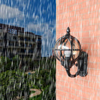 Outdoor Pillar Light, Cast Aluminum With Clear Glass Shade