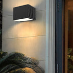 Nordic Rectangle LED Outdoor Wall Light With Side Groove Detail