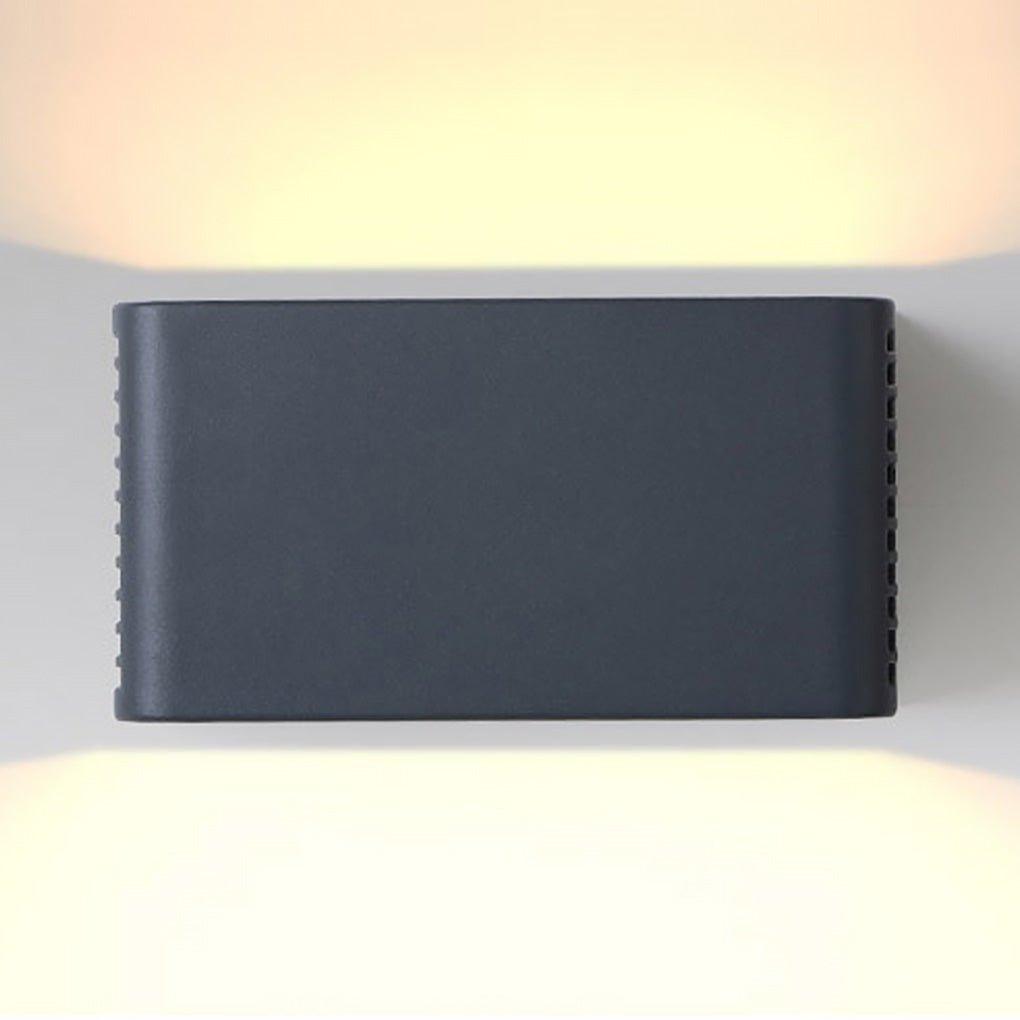 Nordic Rectangle LED Outdoor Wall Light With Side Groove Detail