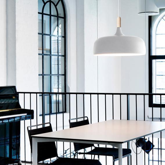 Acorn Pendant Light, Zinc Alloy Shade, Solid Oak Base, E27